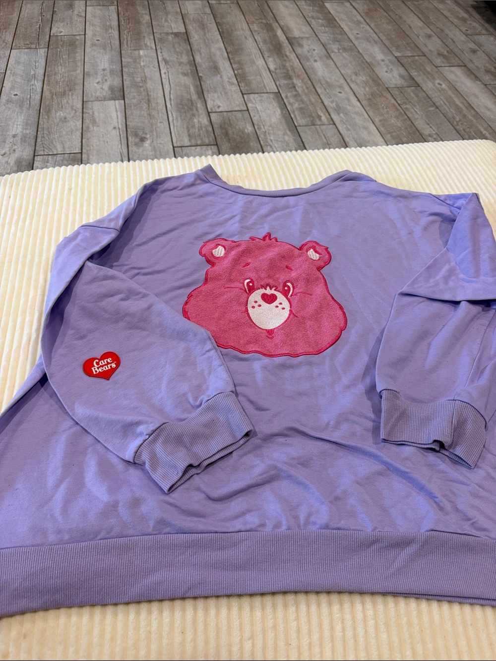 Care Bears Lavender Pullover with Pink Bear Patch